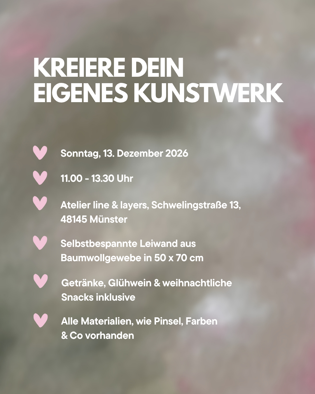 Mal-Workshop XL 13. Dezember 2026 VORMITTAGS